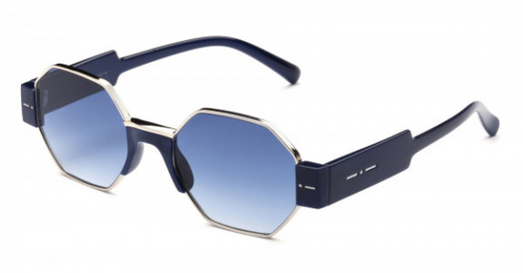 Italia Independent Raymond Sunglasses, Dark Blue/Blue Acetate (Shaded/Blue) .021.022