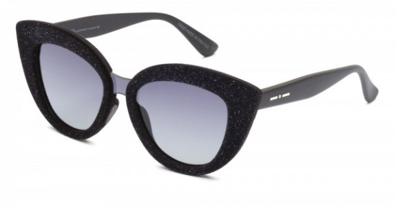 Italia Independent Messina Sunglasses, Black Velvet Glitter (Shaded/Grey) .009.GLT
