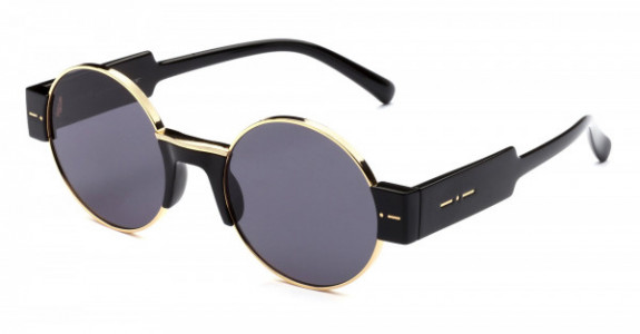 Italia Independent Brooke Sunglasses, Black Glossy (Full/Grey) .009.GLS