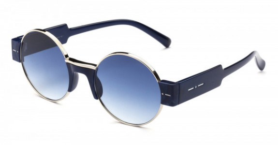 Italia Independent Brooke Sunglasses, Dark Blue/Blue Acetate (Shaded/Blue) .021.022