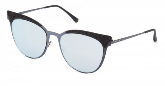 Italia Independent 0257 Sunglasses, Black Glitter (Mirrored/Silver) .009.GLT