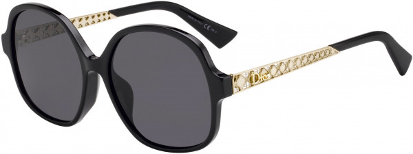 Christian Dior DIORAMA 8F Sunglasses, 0807 Black