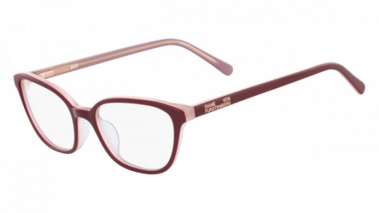 Diane Von Furstenberg DVF5111 Eyeglasses, (605) BURGUNDY / BLUSH