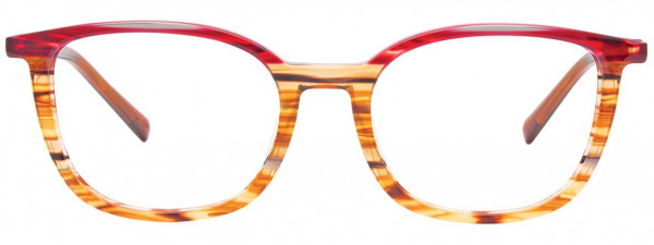 EasyClip EC503 Eyeglasses, 010 - Brown Marbled & Red