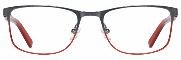 David Benjamin Tandem Eyeglasses, Gunmetal / Black / Red