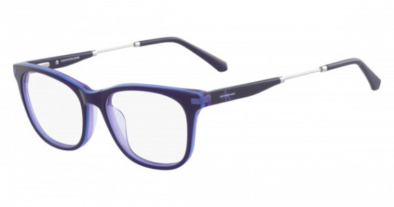 Calvin Klein Jeans CKJ18706 Eyeglasses, 408 Navy/purple