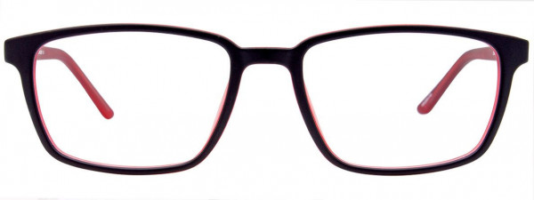 CoolClip CC843 Eyeglasses, 090 - Black & Red