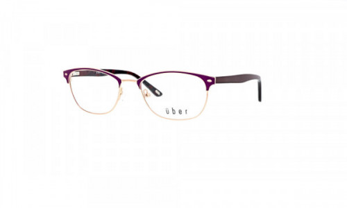 Uber Belair Eyeglasses, Purple/Gold