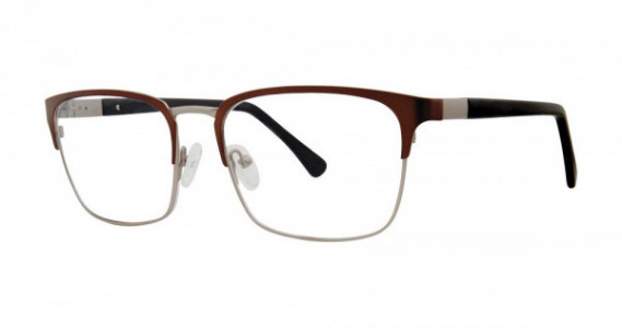 Big Mens Eyewear Club BIG BONUS Eyeglasses, Matte Brown/Gunmetal