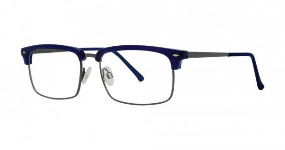 Big Mens Eyewear Club BIG RAISE Eyeglasses, Navy/Gunmetal