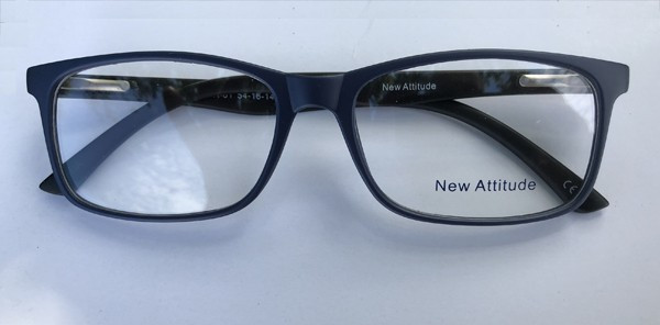 New Attitude NA61 Eyeglasses, 2 - Matte Navy/Matte Black