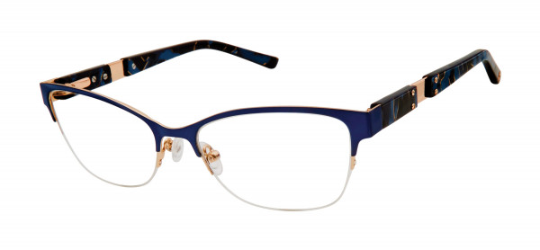 L.A.M.B. LA053 Eyeglasses, Blue Gold (BLU)