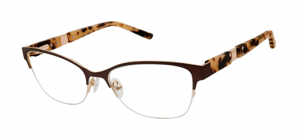 L.A.M.B. LA053 Eyeglasses, Brown Gold (BRN)