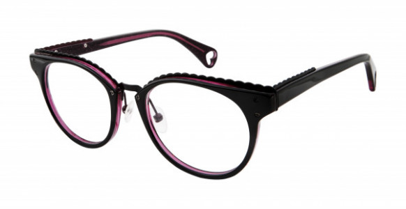 Betsey Johnson Luscious Lennon Eyeglasses, BLACK 01