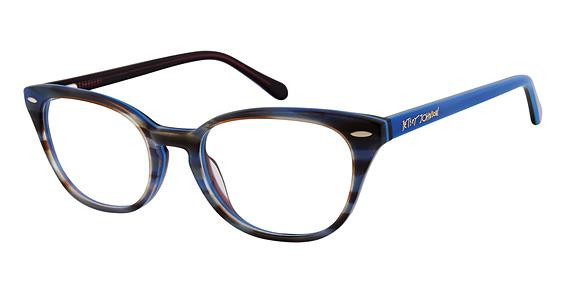 Betsey Johnson HIPSTER Eyeglasses, BLUE