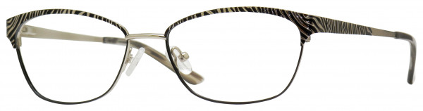 London Fog Agatha Eyeglasses, Black Silver