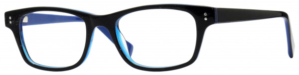 Value Collection 132K Structure Eyeglasses, Black Blue