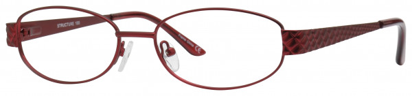 Value Collection 100 Structure Eyeglasses, Burgundy