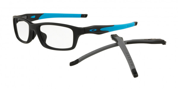 Oakley OX8044 CROSSLINK RANGE (A) Eyeglasses, 804401 SATIN BLACK/SKY BLUE (BLACK)