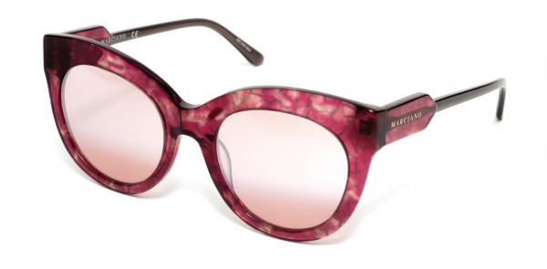 GUESS by Marciano GM0787 Sunglasses, 54Z - Red Havana / Gradient Or Mirror Violet Lenses