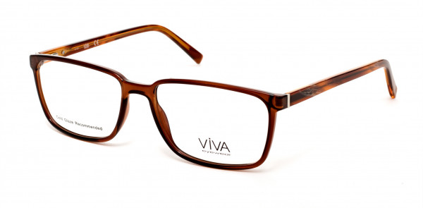Viva VV4036 Eyeglasses, 048 - Shiny Dark Brown