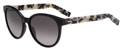 HUGO Hg 0195/S Sunglasses, 0YV4(9O) Black Gray Havana