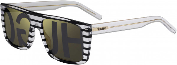 HUGO HG 1002/S Sunglasses, 033E Striped Crystal