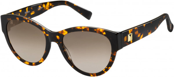 Max Mara MM FLAT III Sunglasses, 0581 Havana Black