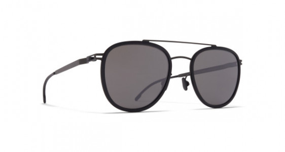 Mykita Mylon HOPS Sunglasses, MH6 PITCH BLACK/BLACK - LENS: MIRROR BLACK