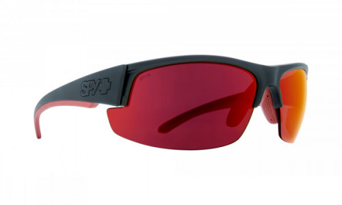Spy Optic Sprinter Sunglasses, Matte Black ANSI RX / Happy Gray Green with Red Flash