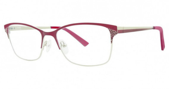 Genevieve Ambitious Eyeglasses, matte burgundy/silver