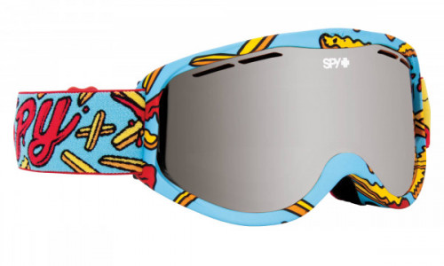 Spy Optic Cadet Snow Goggle Sports Eyewear, Pizza vs. French Fries / Bronze with Silver Spectra (VLT:12%)