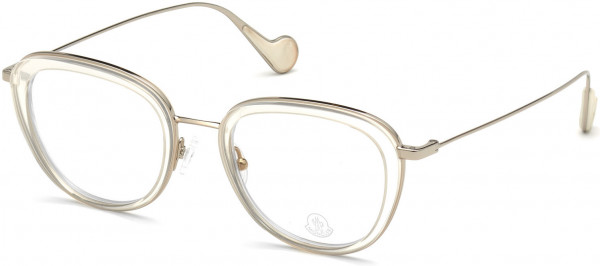 Moncler ML5048 Eyeglasses, 022 - White/crystal