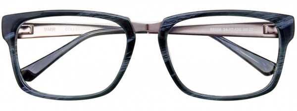 BMW Eyewear B6056 Eyeglasses, 020 - Grey Marbled & Steel