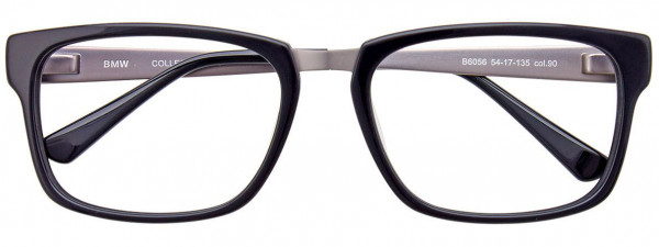 BMW Eyewear B6056 Eyeglasses, 090 - Black & Steel