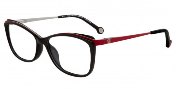 Carolina Herrera VHE782K Eyeglasses, Black Burgundy 0Z42