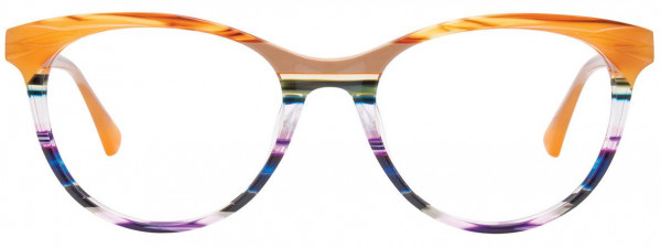 Paradox P5057 Eyeglasses, 010 - Brown Mabrled & Multicolor Stripes