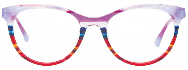 Paradox P5057 Eyeglasses, 080 - Mauve & Crystal & Multicolor Stripes