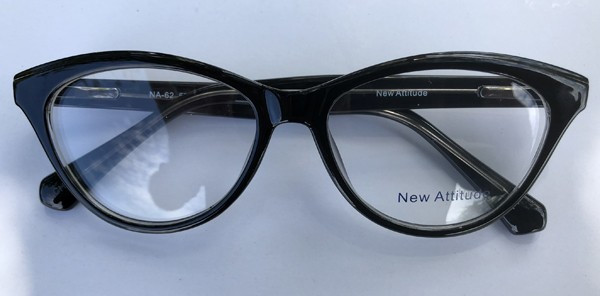 New Attitude NA62 Eyeglasses, 1 - Black/Crystal