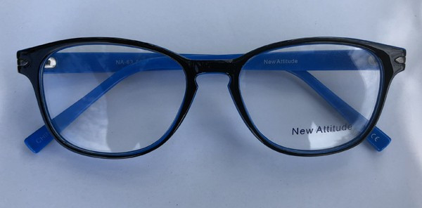 New Attitude NA63 Eyeglasses, 2 - Black/Blue