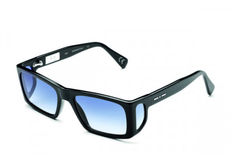 Italia Independent Enzo Sunglasses, Black Glossy (Shaded/Grey) .009.ACE
