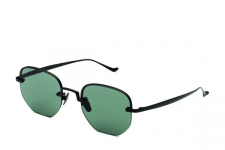 Italia Independent Roy Sunglasses, Black Matte (Full/Green) .009.000
