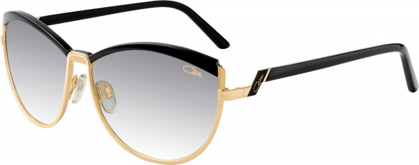 Cazal Cazal 9079 Sunglasses, 001 Black-Gold/Grey Gradient Lenses