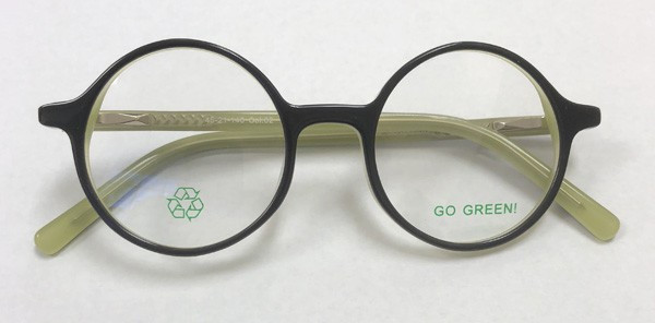 Go Green GG110 Eyeglasses, 2-Black/Green/Layer