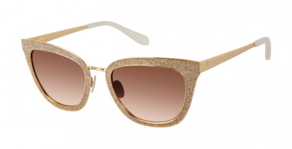 Lulu Guinness L163 Sunglasses, Gold (GLD)