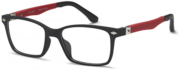 Trendy T 33 Eyeglasses, Black Red