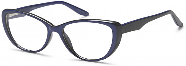 4U US 89 Eyeglasses, Blue Black