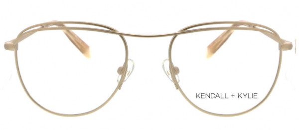 KENDALL + KYLIE Peyton Eyeglasses, Satin Light Gold with Gilded Havana