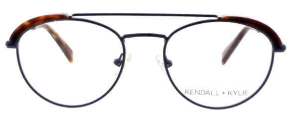 KENDALL + KYLIE Shayne Eyeglasses, Satin Dark Blue/Dark Tortoise