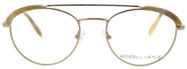 KENDALL + KYLIE Shayne Eyeglasses, Shiny Light Gold/Pearlized Sand